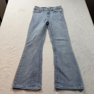 Levi's 726 Flare Jeans Girls Size 8 Light Wash Blue Good High Rise Stretch